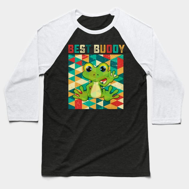 Best Buddy Frog Baseball T-Shirt by danieldamssm